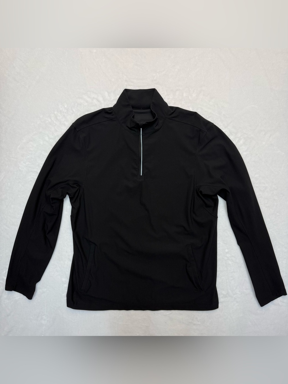 Lululemon Quarter Zip Mens XXL Black Lightweight Performance Athletic Stretch